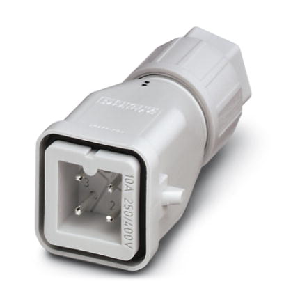 HC-A3-STQ1,5-TFL-G-PA    HEAVYCON QUICKON sleeve housing A3, for single locking latch, 3-pos., with PE connection, plug, QUICKON connection, straight