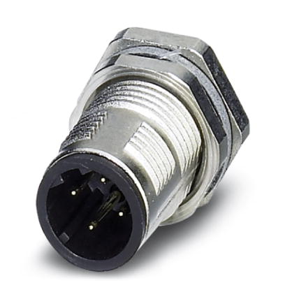 SACC-DSI-MSD-4CON-M12 SCO    Bus system flush-type plug, 4-pos., M12 SPEEDCON, D-coded, rear/screw mounting with M12 thread, with straight solder conn