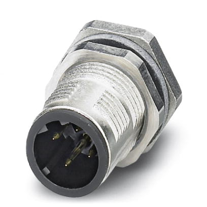 SACC-DSI-MSD-4CON-M12-SCO SH    Bus system flush-type plug, 4-pos., M12 SPEEDCON, shielded, D-coded, rear/screw mounting with M12 thread, with straigh