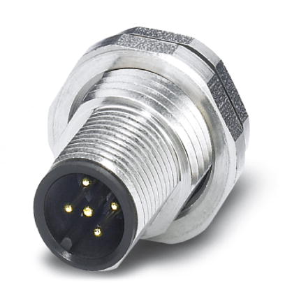 SACC-DSI-M12MS-5CON-L180 VA    Sensor/actuator flush-type connector, 5-pos., M12, A-coded, rear/screw mounting with PG9 thread, with straight solder c