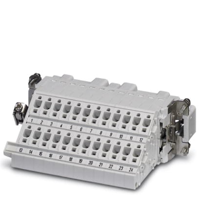 HC-B 24-A-DT-PER-M    HEAVYCON terminal adapter male insert, B24 series, 24-pos., left PE connection for the right side of the control cabinet, push-i