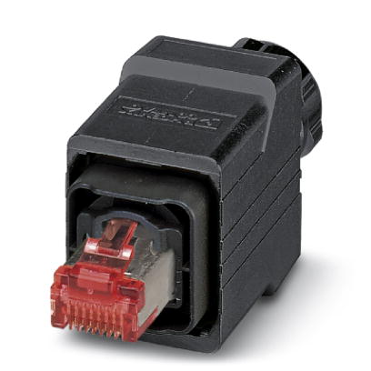 VS-PPC-C1-RJ45-POBK-PG9-8I6    RJ45 connector, IP67, with push-pull interlocking, plastic housing, CAT6, 8-pos., with IDC connection method, for 1-wir