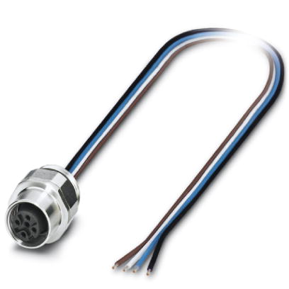 SACC-EC-M12FS-4CON-PG 9/0,5 VA    Sensor/actuator flush-type socket, 4-pos., M12, A-coded, front/screw mounting with PG9 thread, can be positioned, wi