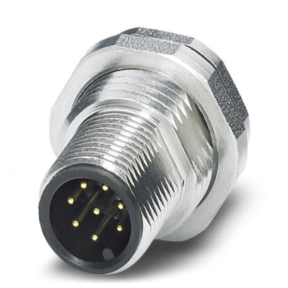 SACC-DSI-M12MS-8CON-L180 VA    Sensor/actuator flush-type connector, 8-pos., M12, rear/screw mounting with PG9 thread, with straight solder connection