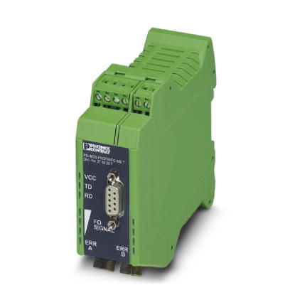 PSI-MOS-PROFIB/FO 660 T    FO converter with integrated optical diagnosis, alarm contact, for PROFIBUS up to 12 Mbit/s, T-coupler with two FO interfac