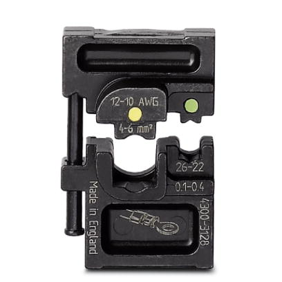 CRIMPFOX-M RCI 6/DIE    Gesenk, fur Crimpfox-M, fur isolierte Kabelschuhe 0,1 - 0,4 mm? und 4 - 6 mm? (Hellgrun, Gelb), verpackt in einer anreihbaren