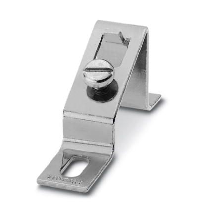 BG/SA    Angled brackets with M6 screw, DIN rail limit stop, for fixing DIN rails at an angle of 30?, with M6 screw, height: 35.4 mm