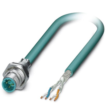 SACCBP-M12MSD-4CON-M16/0,5-931    Bus system flush-type connector, ETHERNET, 4-pos., M12 SPEEDCON, shielded, D-coded, rear/screw mounting with M16 thr