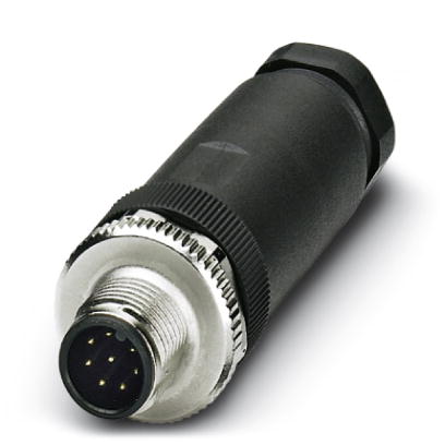 SACC-M12MS-8CON-PG9-M    Sensor/actuator connector, male, straight, 8-pos., M12, A-coded, screw connection, metal knurl, cable screw connection Pg9