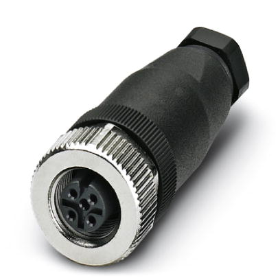 SACC-M12FS-4CON-PG7-M    Sensor/actuator connector, female, straight, 4-pos., M12, A-coded, screw connection, metal knurl, cable screw connection Pg7