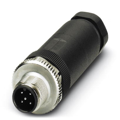 SACC-M12MS-5CON-PG 9-M    Sensor/actuator connector, male, straight, 5-pos., M12, A-coded, screw connection, metal knurl, cable screw connection Pg9