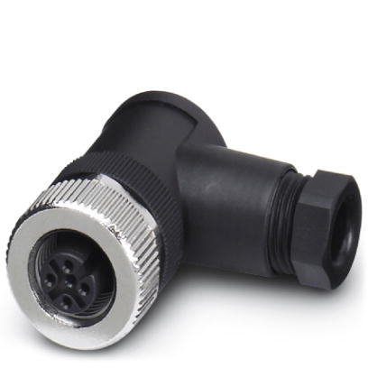 SACC-M12FR-5CON-PG 7-M    Sensor/actuator connector, female, angled, 5-pos., M12, A-coded, screw connection, metal knurl, cable screw connection Pg7