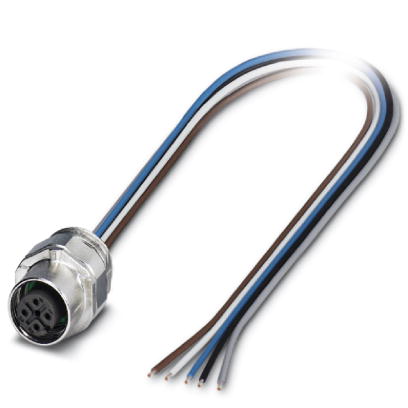 SACC-EC-FS-5CON-M16/0,5 SCO    Sensor/Actuator flush-type socket, 5-pos., M12-SPEEDCON, A-coded, front/screw mounting with M16 thread, can be position