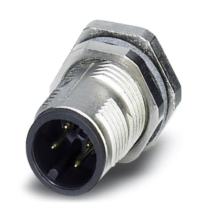 SACC-DSI-MS-4CON-M12 SCO    Sensor/actuator flush-type connector, 4-pos., M12 SPEEDCON, A-coded, rear/screw mounting with M12 thread, with straight so