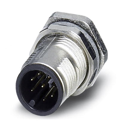 SACC-DSI-MS-8CON-M12 SCO    Sensor/actuator flush-type connector, 8-pos., M12-SPEEDCON, rear/screw mounting with M12 thread, with straight solder conn