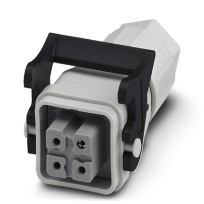 HC-A3-BUQ1,5-KML-G-PA    HEAVYCON QUICKON coupling housing A3, with single locking latch, 3-pos., with PE connection, socket, QUICKON connection, stra
