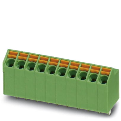 SPTA 1/ 2-3,5    PC terminal block, Nominal current: 9 A, Nom. voltage: 160 V, Pitch: 3.5 mm, Number of positions: 2, Type of connection: Spring-cage