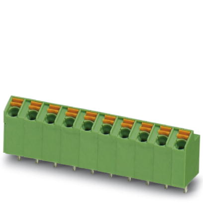 SPTA 1/ 2-5,0    PC terminal block, Nominal current: 9 A, Nom. voltage: 250 V, Pitch: 5 mm, Number of positions: 2, Type of connection: Spring-cage co