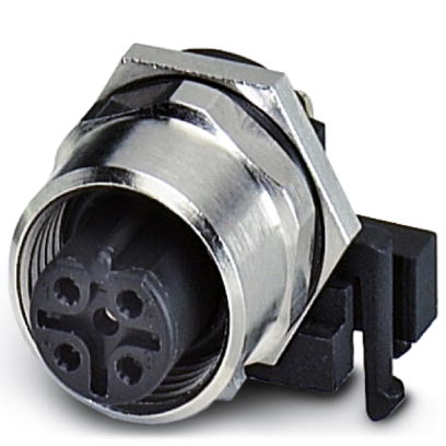 SACC-DSIV-M12FSB-5CON-L 90    Sensor/Actuator flush-type socket, 5-pos., M12, B-coded, rear/screw mounting with M12 thread, with angled solder connect