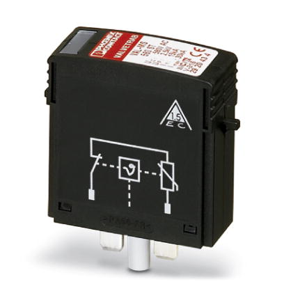 VAL-MS 580-ST    Type 2 surge protection plug with high-capacity varistor for VAL-MS base element, thermal monitoring, visual fault warning. Design: 5