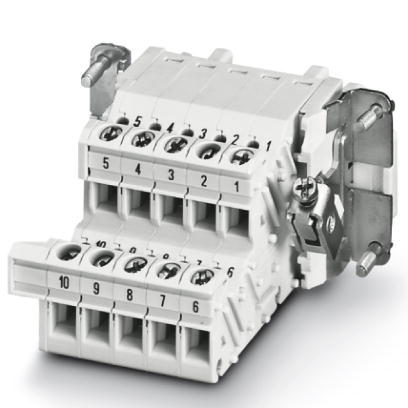 HC-B 10-A-UT-PEL-F    HEAVYCON terminal adapter, female insert, B10 series, 10-pos., right PE connection for the left panel of the control cabinet, sc