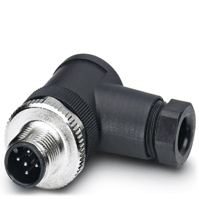 SACC-M12MR-5CON-PG 7-M    Sensor/actuator connector, male, angled, 5-pos., M12, A-coded, screw connection, metal knurl, cable screw connection Pg7