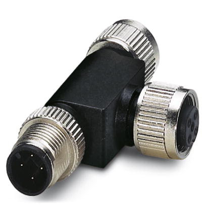 SAC-4P-M12T/2XM12 CCL    Bus system T connector, 4-pos., CC-Link, M12 socket on M12 socket and M12 plug