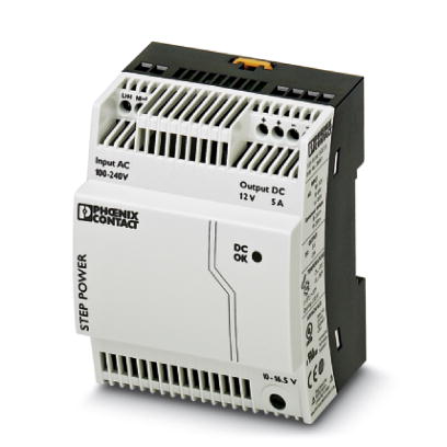 STEP-PS/ 1AC/12DC/5    DIN rail power supply unit 12 V DC/5 A, primary switched-mode, 1-phase