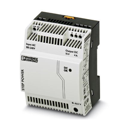 STEP-PS/ 1AC/15DC/4    DIN rail power supply unit 15 V DC/4 A, primary switched-mode, 1-phase