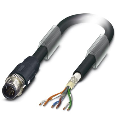 SAC-6P-MS/ 2,0-970 SCO    Bus system cable, VARAN, 6-pos., TPE halogen-free black, shielded, straight M12 SPEEDCON plug on free conductor end, cable l
