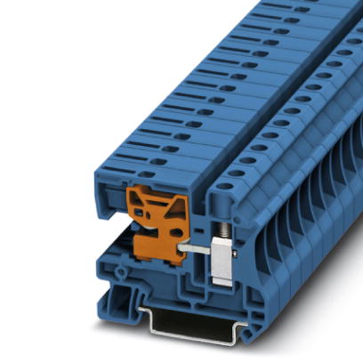 UTN 10    N disconnect terminal block, Screw connection, Cross section: 0.5 mm? - 16 mm?, AWG: 20 - 6, Width: 10.2 mm, Color: blue, Mounting type: NS