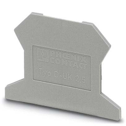 D-UK 2,5    End cover for modular terminal blocks, Length: 37.6 mm, Width: 1.5 mm, Height: 30.7 mm,