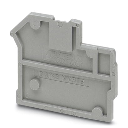 D-UK 3-MVSTB    End cover for modular terminal blocks, Length: 48 mm, Width: 2.5 mm, Height: 47 mm,