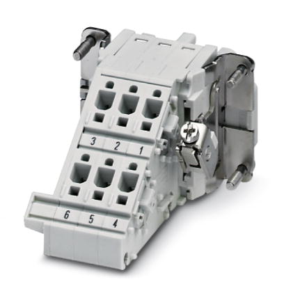 HC-B 6-A-DT-PEL-F    HEAVYCON terminal adapter female insert, B6 series, 6-pos., right PE connection for the left side of the control cabinet, push-in
