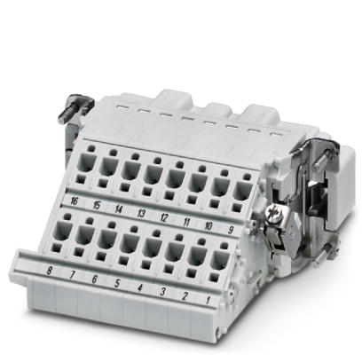HC-B 16-A-DT-PEL-M    HEAVYCON terminal adapter male insert, B16 series, 16-pos., right PE connection for the left side of the control cabinet, push-i