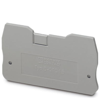 D-QTC 1,5    End cover for modular terminal blocks, Length: 58.8 mm, Width: 2.2 mm, Height: 39.3 mm,