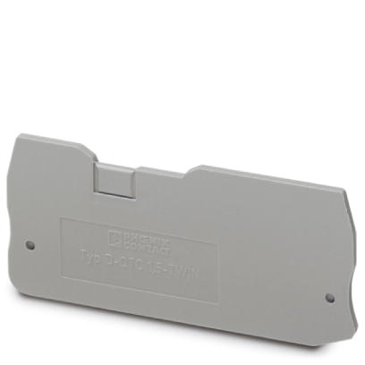 D-QTC 1,5-TWIN    End cover for modular terminal blocks, Length: 76.4 mm, Width: 2.2 mm, Height: 39.