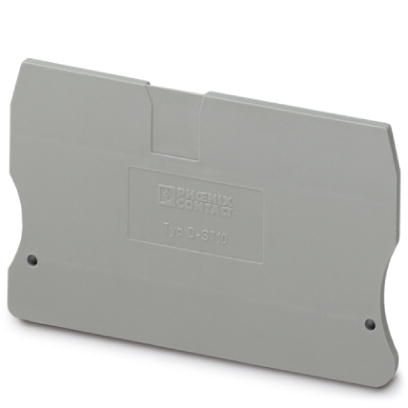 D-ST 10    End cover for modular terminal blocks, Length: 71.5 mm, Width: 2.2 mm, Height: 49.9 mm, C