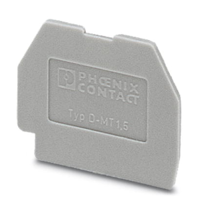D-MT 1,5    End cover for modular terminal blocks, Length: 22 mm, Width: 1 mm, Color: gray