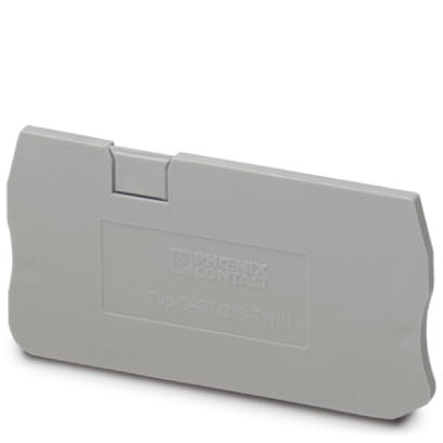 Image D-ST 2,5-TWIN    End cover for modular terminal blocks, Length: 60.5 mm, Width: 2.2 mm, Height: 36.5