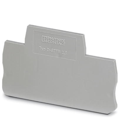 D-STTB 2,5    End cover for modular terminal blocks, Length: 67.5 mm, Width: 2.2 mm, Height: 47.5 mm
