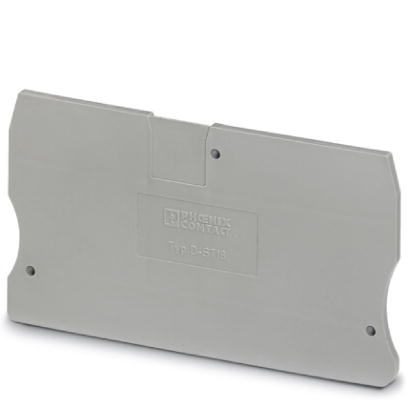 D-ST 16    End cover for modular terminal blocks, Length: 80 mm, Width: 2.2 mm, Height: 51.1 mm, Col