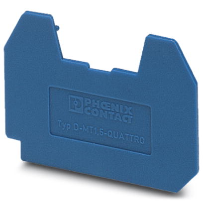 D-MT 1,5-QUATTRO BU    End cover for modular terminal blocks, Length: 33.5 mm, Width: 1 mm, Color: b