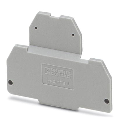 D-MTTB 1,5    End cover for modular terminal blocks, Length: 44 mm, Width: 1 mm, Color: gray