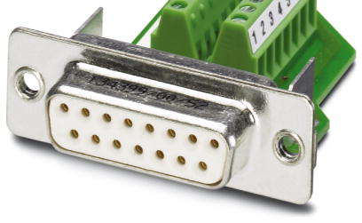 VS-15-BU-DSUB/16-MPT-0,5    D-SUB contact insert, shell size 2, with 15 signal contacts, female contact type, screw connection, straight, for panel mo