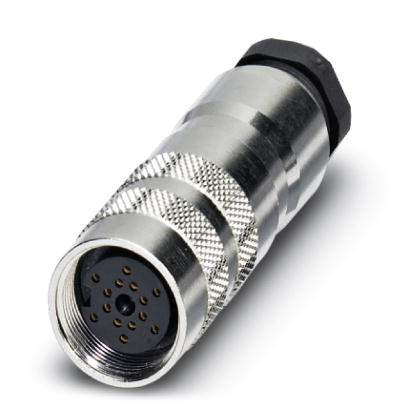 SACC-M16FS-14CON-M    M16 socket, 14-pos., with solder connection, freely configurable, straight, for a 6.0 mm conductor diameter ... 8.0 mm