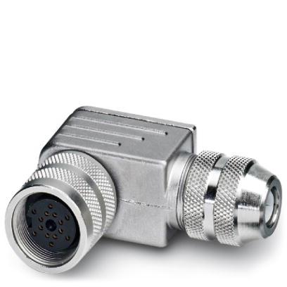 SACC-M16FR-14CON-M    M16 socket, 14-pos., with solder connection, freely configurable, angled, for a 6.0 mm conductor diameter ... 8.0 mm