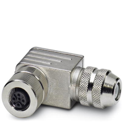 SACC-M12FR-5CON-PG 9-SH    Sensor/actuator connector, socket, angled, 5-pos., M12 shielded, A-coded, screw connection, metal knurl, cable gland Pg9