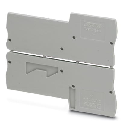 D-STIO 2,5/4    End cover for modular terminal blocks, Length: 90 mm, Width: 2.2 mm, Color: gray