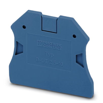 D-UT 2,5/10 BU    End cover for modular terminal blocks, Length: 48 mm, Width: 2.2 mm, Height: 48.4
